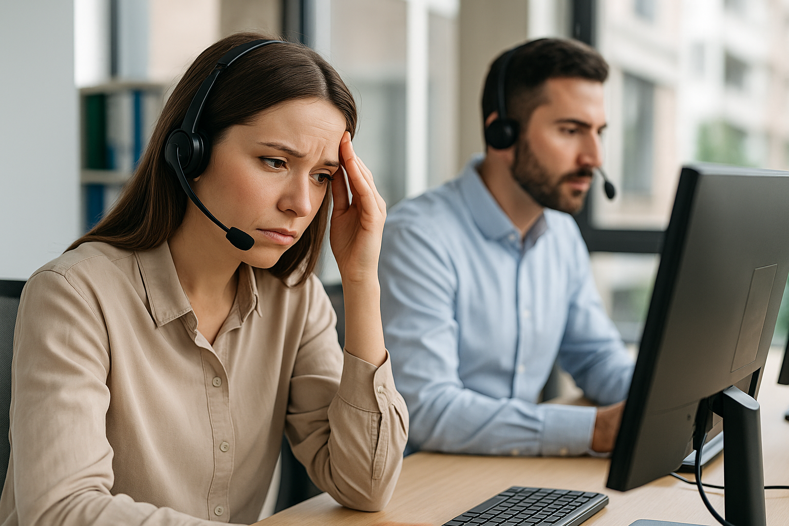 Gargalo do atendimento humano.